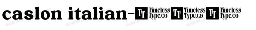 caslon italian字体转换